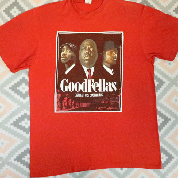 Vintage Other - GOODFELLAS Tupac Biggie Eazy-E Red Vintage Tee 3XL